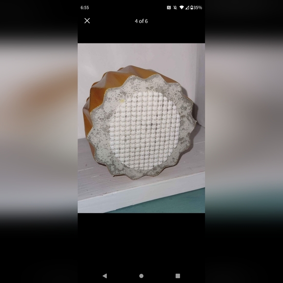 Concrete Vessel Oval Succulents Pot Orange - Picture 3 of 3